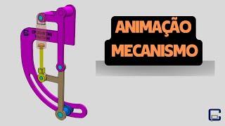 ANIMAÇÃO DE MECANISMOS MECÂNICOS SIMPLES #292 - MECANISMO COM ELOS DE LIGAÇÃO