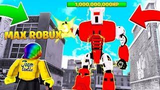 Spending MAX ROBUX to Fight 1,000,0000,0000 POWER MECH BOSS.. (Roblox)