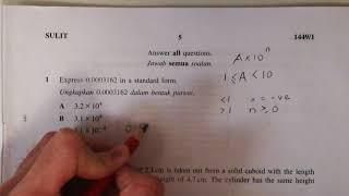 #SPM2019 Mathematics Paper 1 Question 1[KBSM Standard Form]