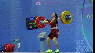 Dewi Safitri (53) - 100kg & 104kg Clean and Jerks @ 2016 Asian Championships