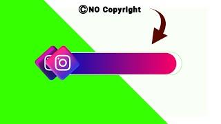 Instagram Lower Third Green screen Animation @nocopyright