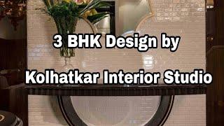 3 BHK flat interior design in 1200 sq ft | middle class 3 bhk flat interior design #shorts