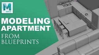 Modeling an apartment based on blueprint/floor plan