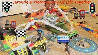 Kids Toys| Zoom Tube Car Trax | Dinosaur toys| fun videos for kids