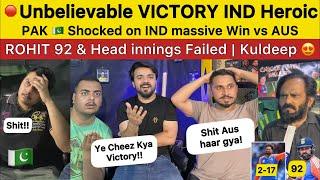 Unbelievable Victory IND beat AUS Rohit sharma Heroic Batting  | Pakistan Reaction on IND vs AUS