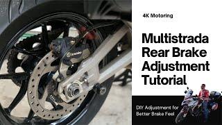 Improve Rear Brake Performance on Ducati Multistrada V4S (2022) | Master Cylinder Adjustment Guide