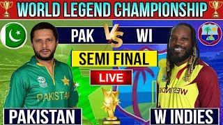 Today : Pakistan vs West indies Legends Semi Final Match score and Commentary | Wi vs Pak