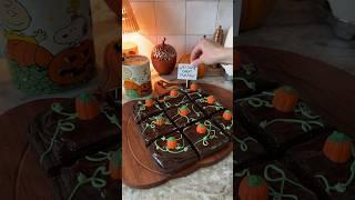 Pumpkin Patch Brownies  #baking #halloween