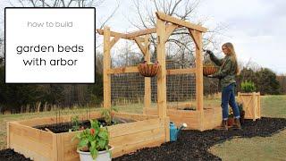 DIY Raised Garden Boxes with Trellis--an EASY Garden Project!