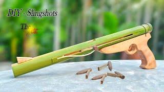 DIY Bamboo powerful Slingshots | Amazing bamboo crafting idea