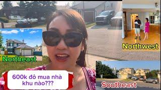 Tìm mua nhà ở Calgary dễ hay khó?|#Căn nhà thứ 2|P1:Đi xem nhà 600k ở Calgary AB Canada .