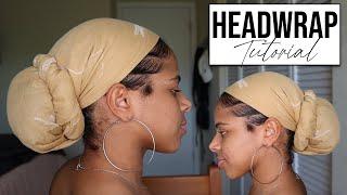 Easy Headwrap + Edges Tutorial | Quick Bad Hair Day Fix 