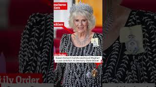 Queen Consort Camilla destroyed Meghan's vain ambition At German State Dinner #shorts #queen