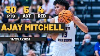 NBA Prospect Ajay Mitchell UCSB Gauchos 30 PTS 5 AST 4 REB vs Northern Arizona Lumberjacks