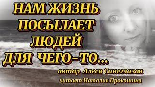 "НАМ ЖИЗНЬ ПОСЫЛАЕТ ЛЮДЕЙ ДЛЯ ЧЕГО-ТО"... Автор Алеся Синеглазая. Читает Наталия Прокошина