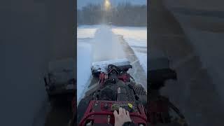 Throwing Snow - Toro Multi Force With the Broom - Snow Equipment Sidewalk Machine  #snowremoval