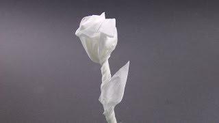 Napkin Rose for valentine's day - origami