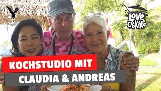 Im Kochstudio ist Andreas & Claudia mit Winat / Thai green curry with chicken /