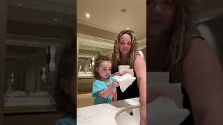 Trisha Paytas & Her Cute Baby Girl Washing Hands Together