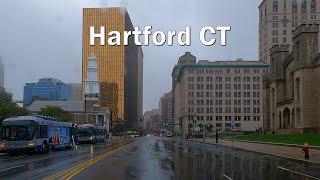 Driving Tour of Hartford CT -  The Capital City of Connecticut 4K