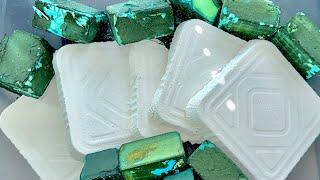 Dip Dyed Flaky Green Blocks + Super Soft PJ Reforms | ASMR