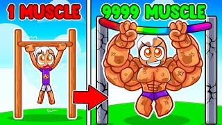 Upgrading NOOB to STRONGEST NOOB EVER in Pull Up Simulator Roblox!