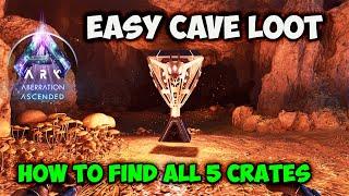 Aberration OP LOOT | ALL 5 Crate Locations in Glowtail Cave ARK Ascended