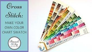 DMC color chart project - make your own embroidery floss chart swatch