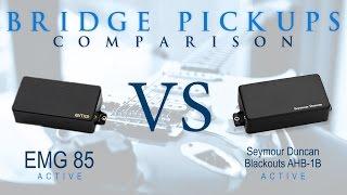EMG 85 vs Seymour Duncan BLACKOUTS - Active Bridge Pickup Guitar Tone Comparison / Review