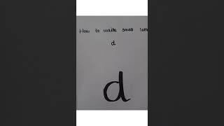 How to write Alphabet small letter d?