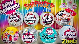 Открываем Разные Серии Сюрпризов Mini Brands От Zuru! Disney, Foodie, Fashion, Books, Toy!5 Surprise