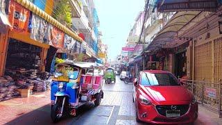 Historic Song Wat Road  - Saturday Day Walk In Bangkok Chinatown Virtual Tour - 4k Thailand 2021