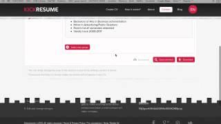 Kickresume.com Tutorial