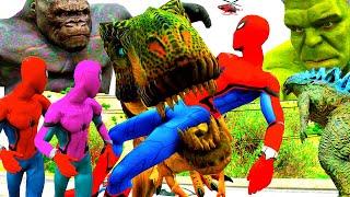 Khủng Long Bạo Chúa Đại Chiến Siêu Nhân Nhện 3, Superhero Dinosaur Spiderman, Siêu Nhân Khủng Long