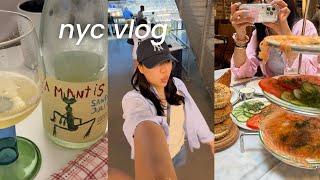 nyc vlog | cafe hopping, korean food, food guide, pochas, central park, yankees game, what i eat