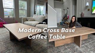 Build a Modern Cross Base Coffee Table with Me!