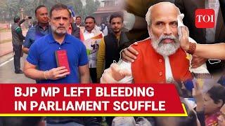 'Rahul Pushed...': BJP MP Injured In Shocking Parliament Scuffle; Gandhi Scion Retorts