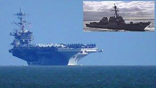  USS Theodore Roosevelt & USS Winston S Churchill Arrive At Portsmouth England.