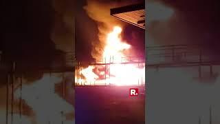 Russian Airstrikes Destroy Oil Depots In Zhytomyr | Russia Ukraine War News | #shorts