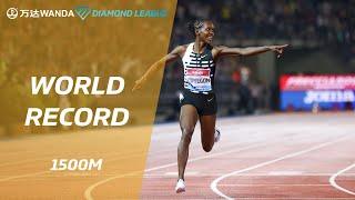 Faith Kipyegon smashes the world record in 3:49.11 to win in Florence | Wanda Diamond League