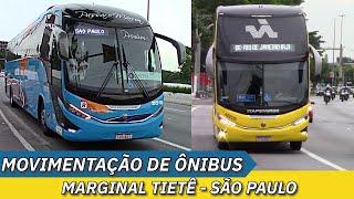 MOVIMENTAÇÃO DE ÔNIBUS na MARGINAL TIETÊ! Nova Frota com MARCOPOLO G8 em  PESO!