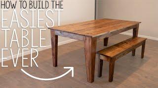 DIY Kitchen Table Build // ANYONE Can Build It!