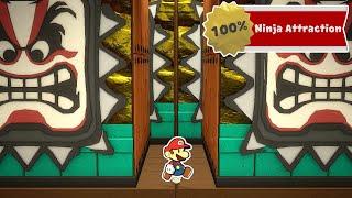 Paper Mario The Origami King - 100% Walkthrough - Ninja Attraction