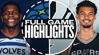 TIMBERWOLVES at SPURS | FULL GAME HIGHLIGHTS | November 2, 2024