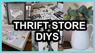 $1 Thrift Store Makeovers | Amazing Farmhouse DIYs using THRIFTED Home Decor!