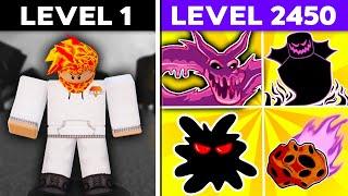 Level 1 - 2450 With PERMANENT DARKNESS Fruits [FULL MOVIE] (Blox Fruits Noob To Pro)