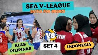 [4/5] Battle For Bronze ALAS PILIPINAS vs Indonesia | SEA VLEAGUE (August 11, 2024) #alaspilipinas