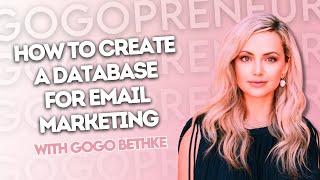 How to create a database for email marketing