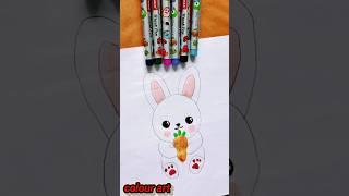 𝗖𝗼𝗹𝗼𝘂𝗿 𝗳𝘂𝗹𝗹 𝗿𝗮𝗯𝗯𝗶𝘁  𝗱𝗿𝗮𝘄𝗶𝗻𝗴| #shorts #coloring #rabbit #shortsfeed #colorfulshorts