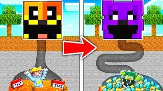 1€ Armer Dogday vs 1000€ Reicher CatNap Labyrinth Battle in Minecraft